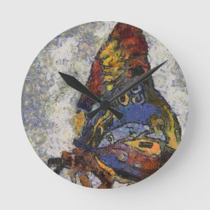 Frida Kahlo Butterfly Monet Inspired Round Clock