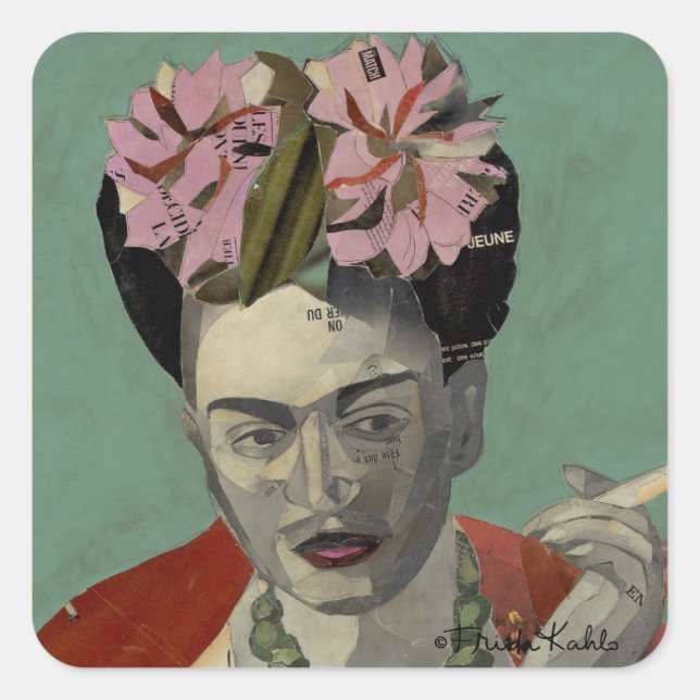 Frida Kahlo by Garcia Villegas Square Sticker (Front)