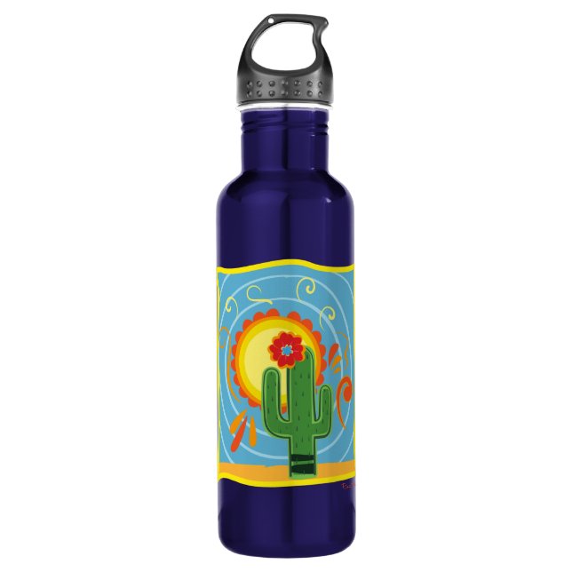 Frida Kahlo Cactus Graphic 710 Ml Water Bottle (Front)