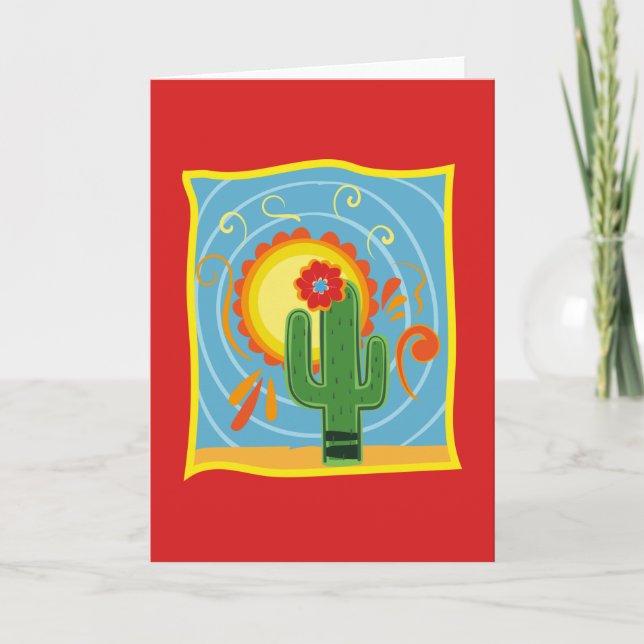 Frida Kahlo Cactus Graphic Card (Front)