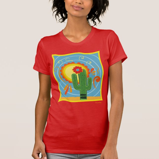 Frida Kahlo Cactus Graphic T-Shirt (Front)