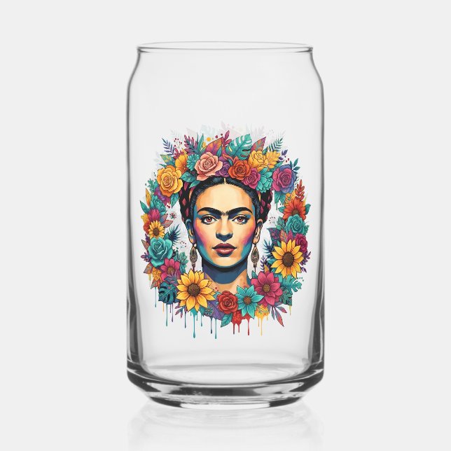Frida Kahlo Can Glass (Front)