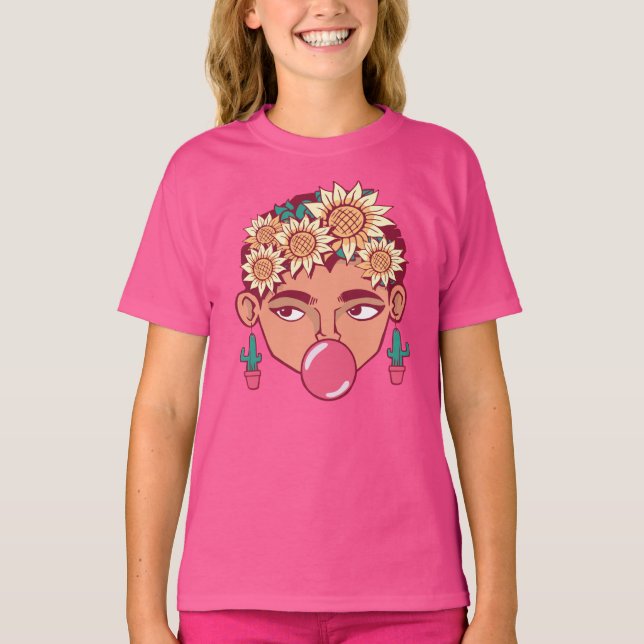 Frida Kahlo Cartoon T-Shirt (Front)