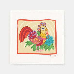 Frida Kahlo Chicken Graphic Napkin