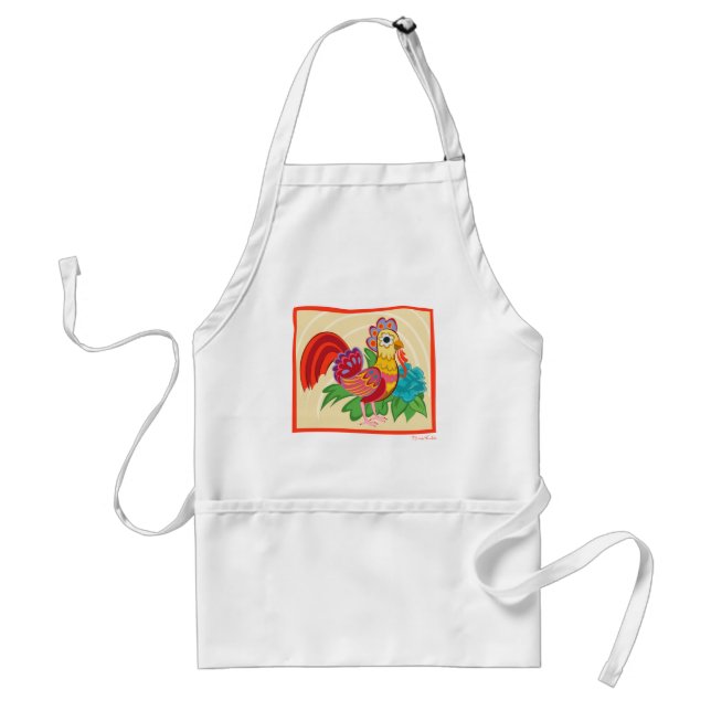 Frida Kahlo Chicken Graphic Standard Apron (Front)