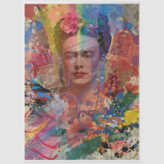 Frida Kahlo Colour Splash Decoupage Tissue Paper |