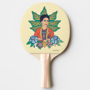Frida Kahlo Colourful Floral Graphic Ping Pong Paddle