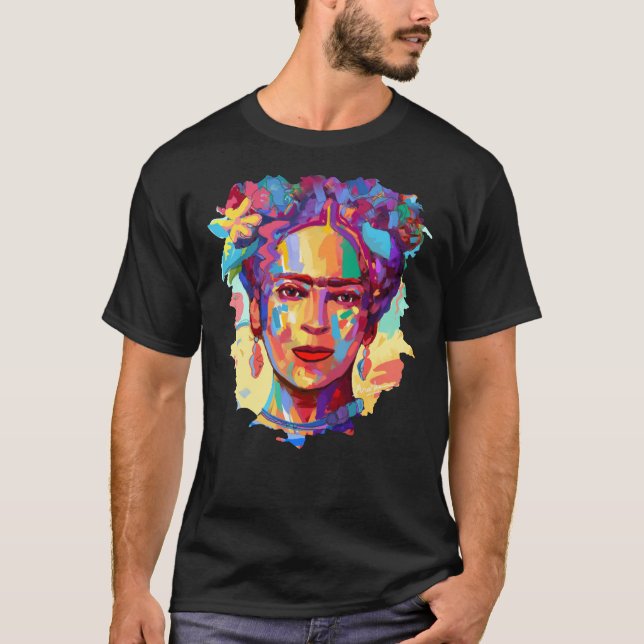 Frida Kahlo Colourful Portrait Classic T-Shirt (Front)