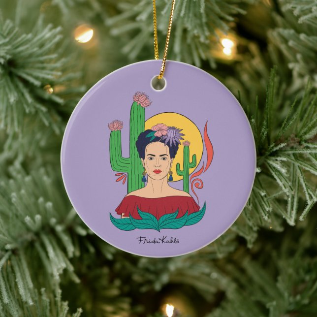 Frida Kahlo Desert Graphic Ceramic Tree Decoration (Tree)