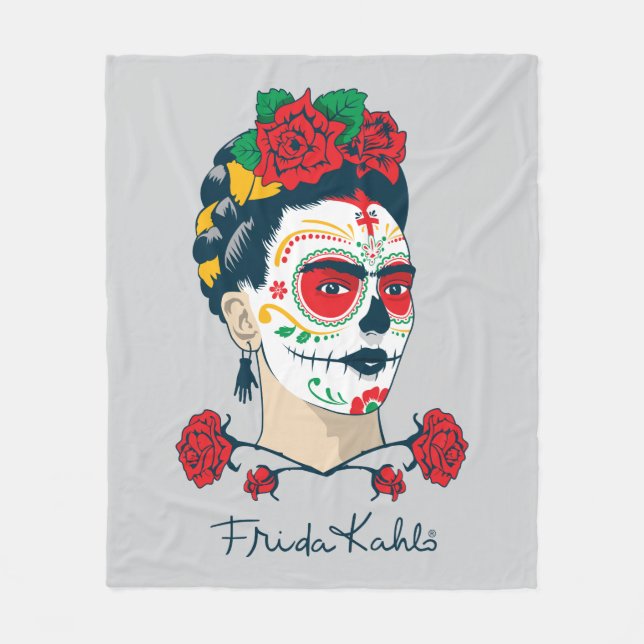 Frida Kahlo | El Día de los Muertos Fleece Blanket (Front)