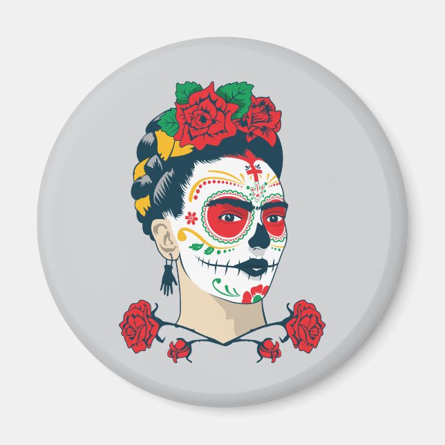 Frida Kahlo | El Día de los Muertos Magnet (Front)