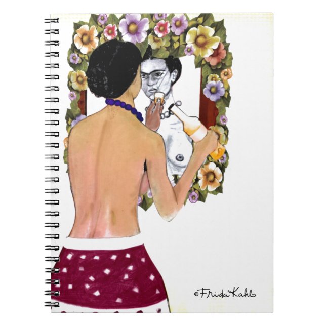 Frida Kahlo en el Espejo Portrait Spiral Notebook (Front)