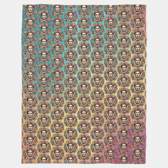Frida Kahlo Fleece Blanket (Front)