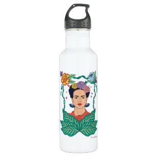 Frida Kahlo Floral Frame Graphic 710 Ml Water Bottle
