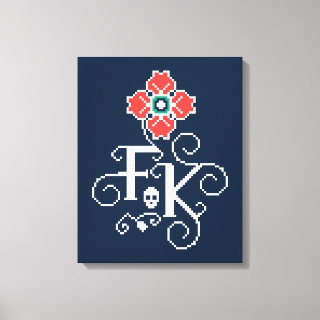 Frida Kahlo | Floral Tribute Canvas Print (Front)
