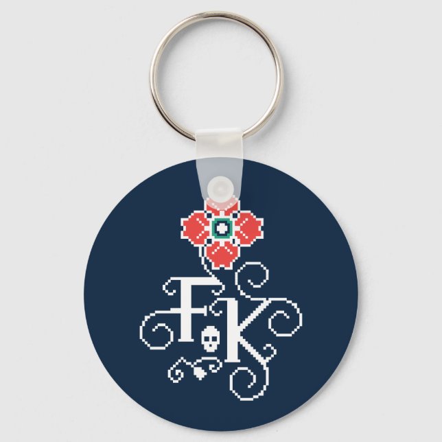 Frida Kahlo | Floral Tribute Key Ring (Front)
