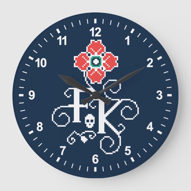 Frida Kahlo | Floral Tribute Large Clock (Front)