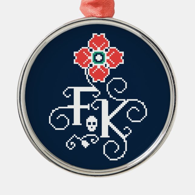 Frida Kahlo | Floral Tribute Metal Tree Decoration (Front)