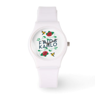 Frida Kahlo   Floral Typography Watch