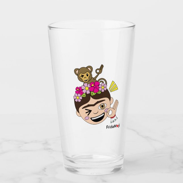 Frida Kahlo | FridaMoji - A OK Glass (Front)