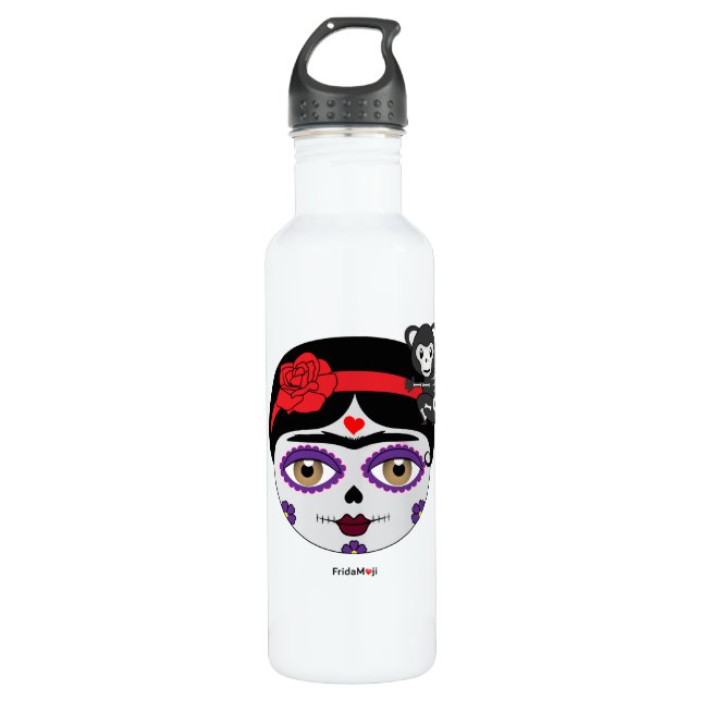 Frida Kahlo | FridaMoji - Day of the Dead 710 Ml Water Bottle (Front)