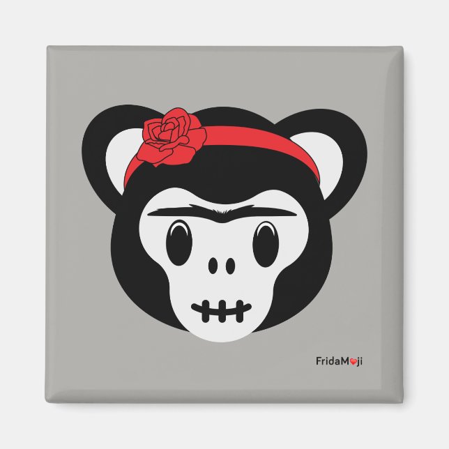Frida Kahlo | FridaMoji - Day of the Dead Monkey Magnet (Front)