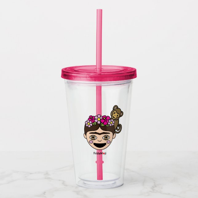 Frida Kahlo | FridaMoji - Happy Frida Acrylic Tumbler (Front)