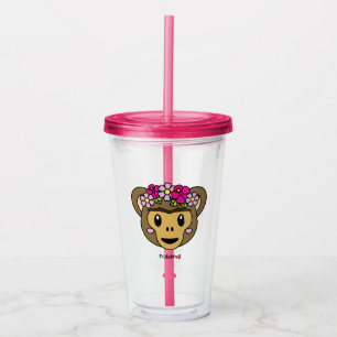 Frida Kahlo FridaMoji - Monkey Acrylic Tumbler