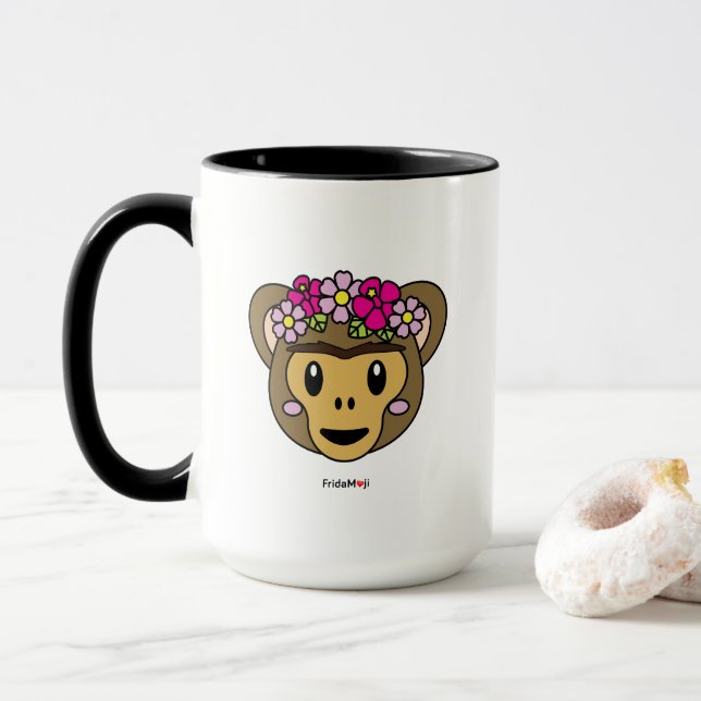Frida Kahlo | FridaMoji - Monkey Mug (With Donut)