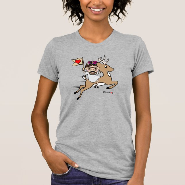 Frida Kahlo | FridaMoji - Reindeer T-Shirt (Front)