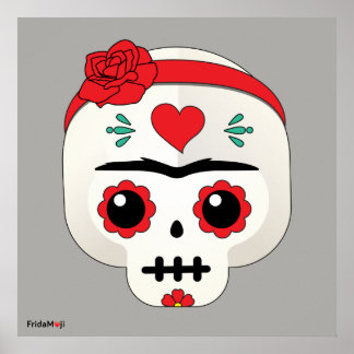 Frida Kahlo | FridaMoji - Sugar Skull Poster