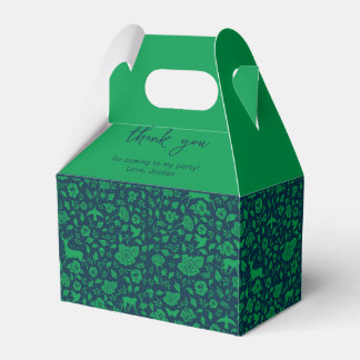 Frida Kahlo | Green & Navy Floral Pattern Favour Box