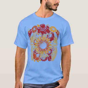 Frida Kahlo Head Flowers by Tobe Fonseca T-Shirt