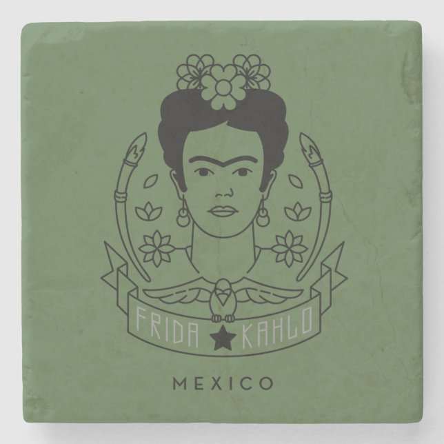 Frida Kahlo | Heroína Stone Coaster (Front)