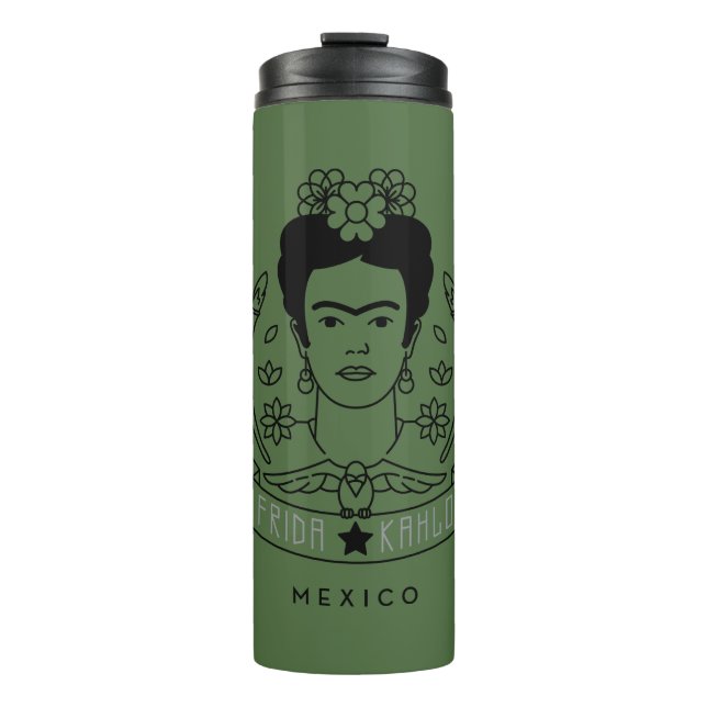 Frida Kahlo | Heroína Thermal Tumbler (Front)