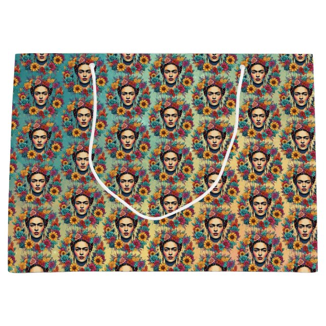 Frida Kahlo Large Gift Bag (Front)