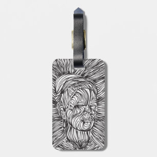 Frida Kahlo Lines Portrait Luggage Tag