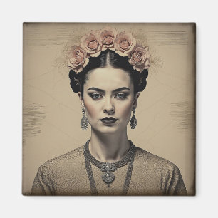 Frida Kahlo: Magnetic Artistry for a Vintage Soul Magnet