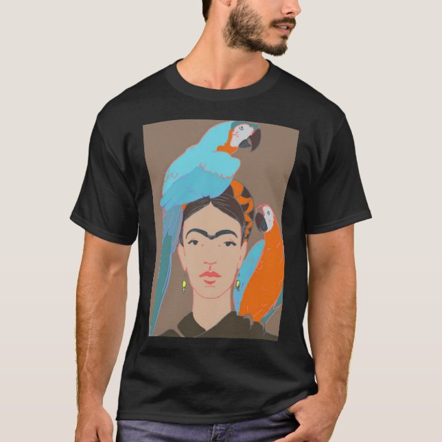 FRIDA KAHLO Mexican Feminist portrait Art Poster A T-Shirt (Front)