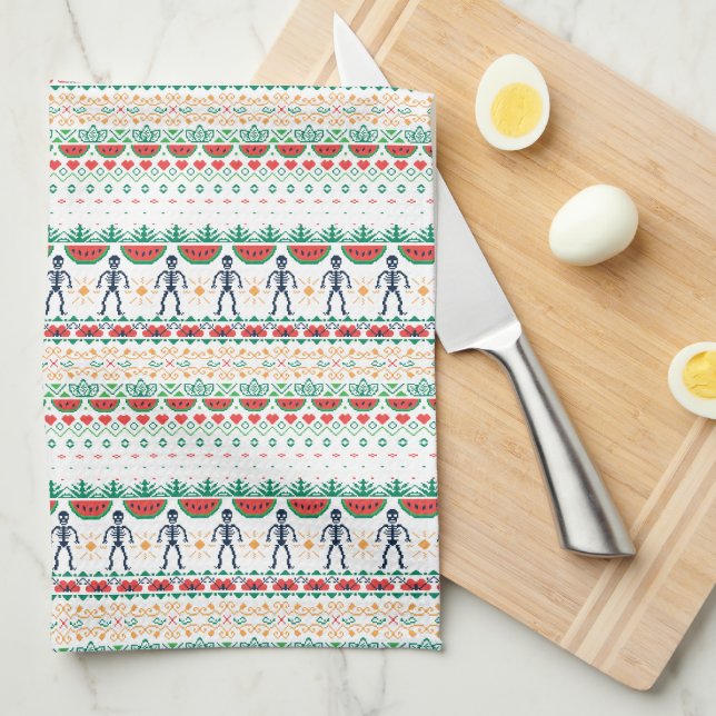 Frida Kahlo | Mexican Graphic Tea Towel (Quarter Fold)