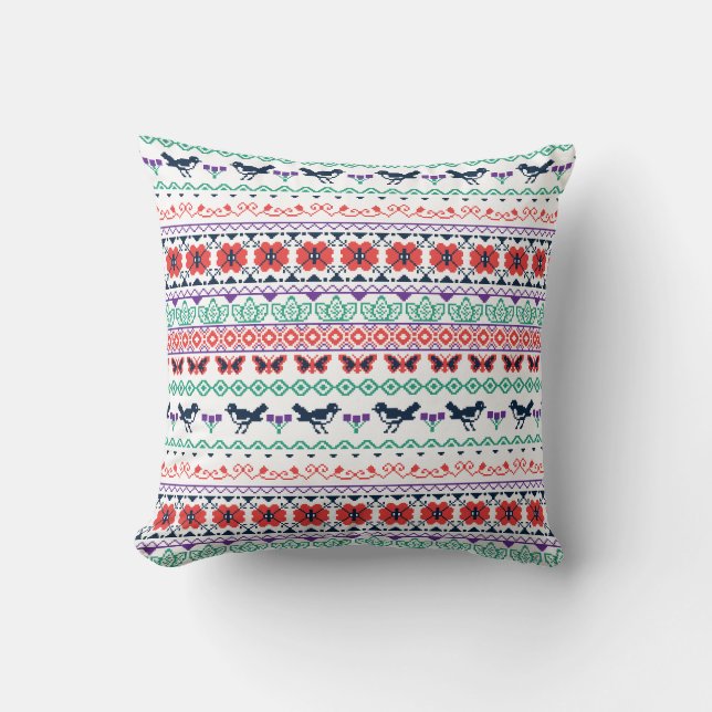 Frida Kahlo | Mexican Pattern Cushion (Front)