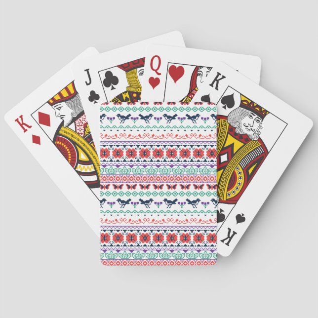 Frida Kahlo | Mexican Pattern Playing Cards (Back)