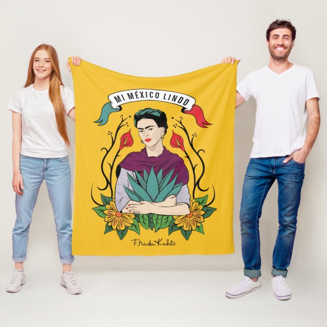 Frida Kahlo | Mi Mexico Lindo Fleece Blanket (In Situ)