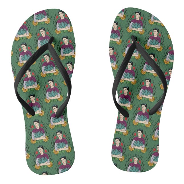 Frida Kahlo | Mi Mexico Lindo Pattern Jandals (Footbed)