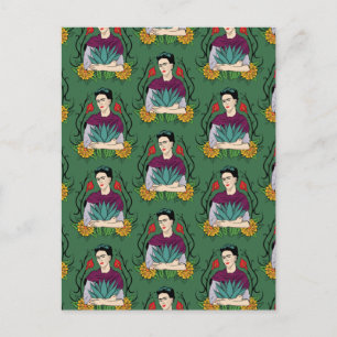 Frida Kahlo   Mi Mexico Lindo Pattern Postcard