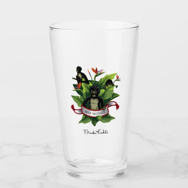 Frida Kahlo | Mis Monos Glass (Front)