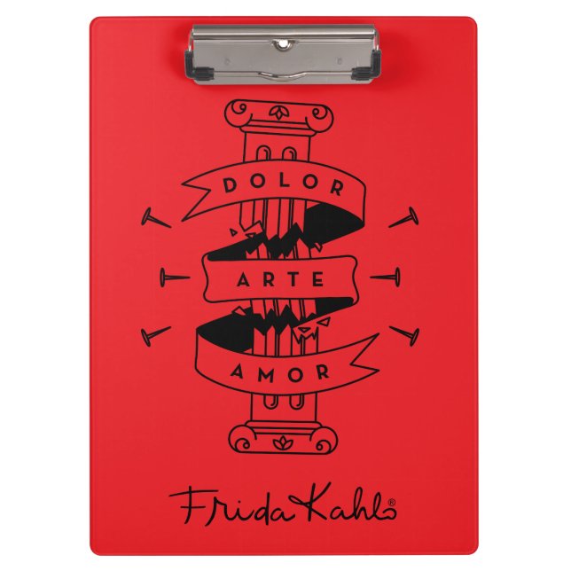 Frida Kahlo | Pain Art Love Clipboard (Front)