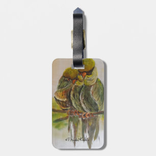 Frida Kahlo Painted Birds Luggage Tag