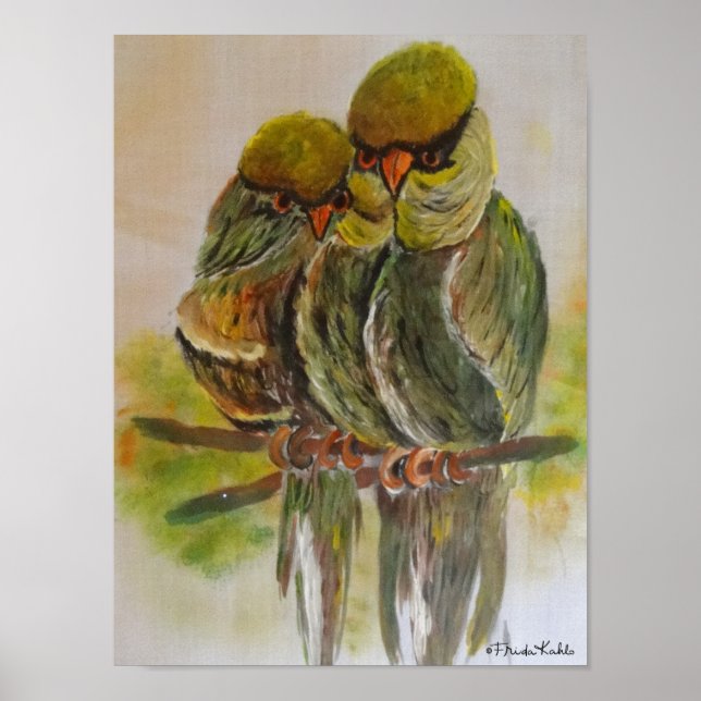 Frida Kahlo Painted Birds Poster (Front)