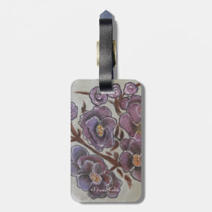 Frida Kahlo Painted Flowers Luggage Tag